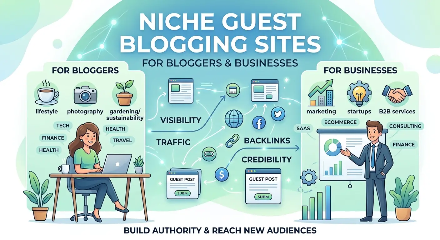 Niche Guest Blogging Sites for Bloggers & Businesses